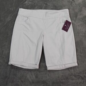 Gloria Vanderbilt Shorts Womens 16W Dove‎ Grey Amanda Bermuda Pull On Stretch